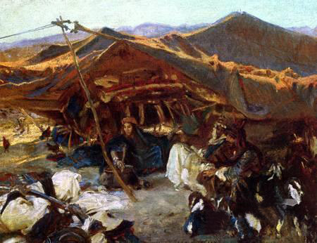 (image for) Handmade Oil painting for home canvas, oil painting framed canvas for living room John Singer Sargenti's art Bedouin Encampment - Click Image to Close